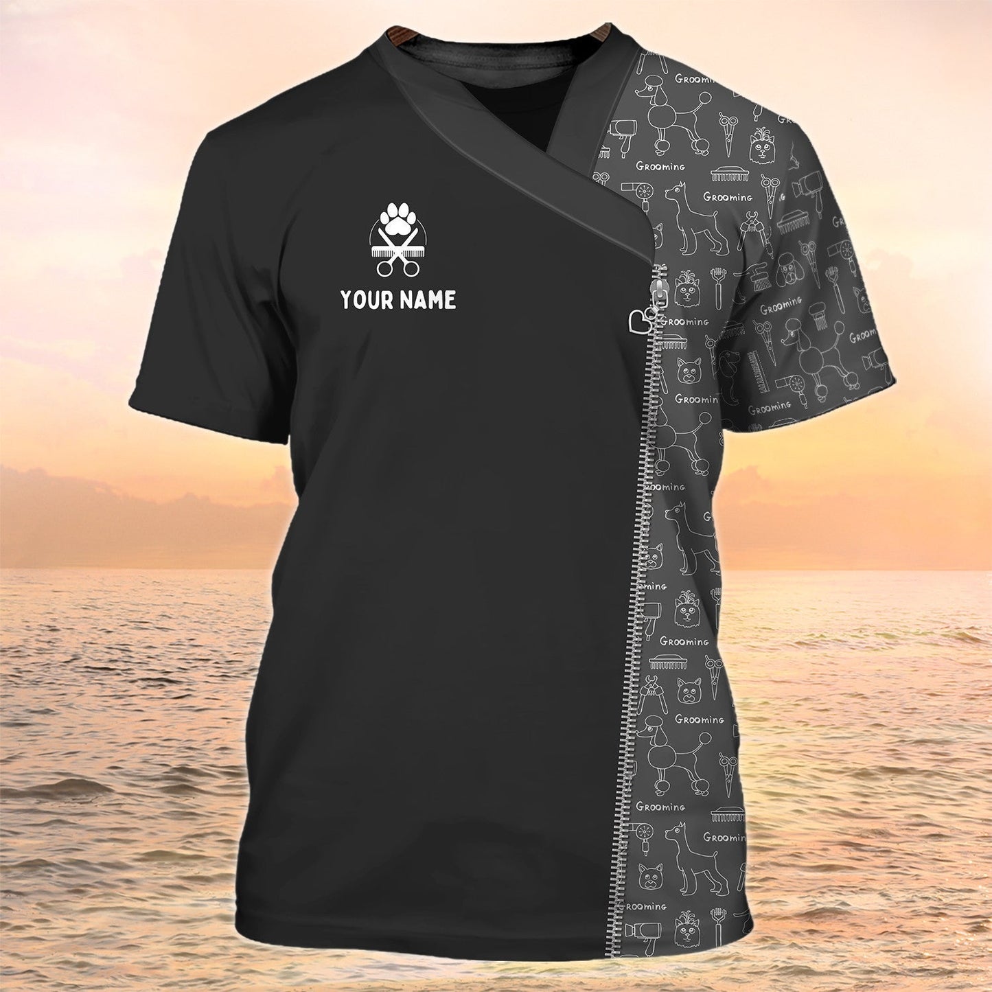 Dog Groomer T Shirt Dog Grooming Shirt Pet Grooming Salon Uniform TO2095