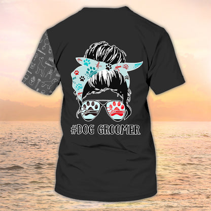 Dog Groomer T Shirt Dog Grooming Shirt Pet Grooming Salon Uniform TO2095