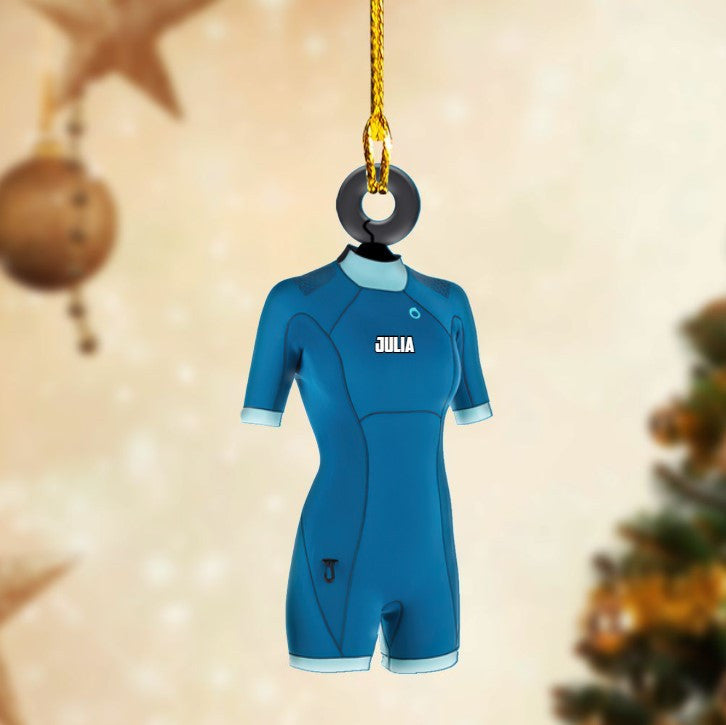 Personalized Wetsuit Custom Shaped Acrylic Ornament for Wetsuit Athlete OO3605