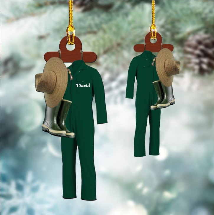 Personalized Garden Clothes Acrylic Ornament for Gardeners OO3592