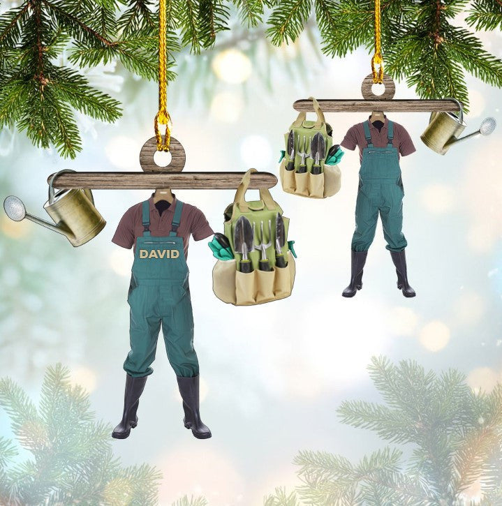 Personalized Garden Clothes Acrylic Ornament for Gardeners OO3592