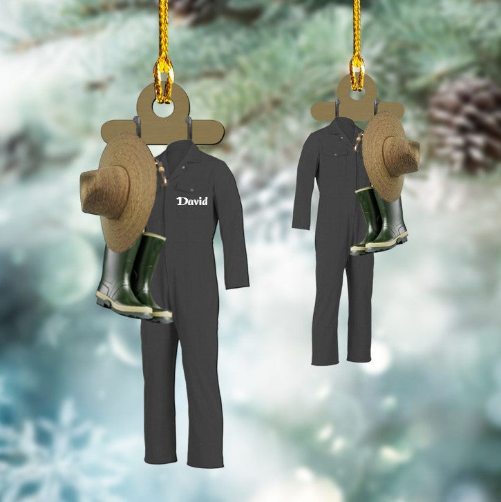 Personalized Garden Clothes Acrylic Ornament for Gardeners OO3592