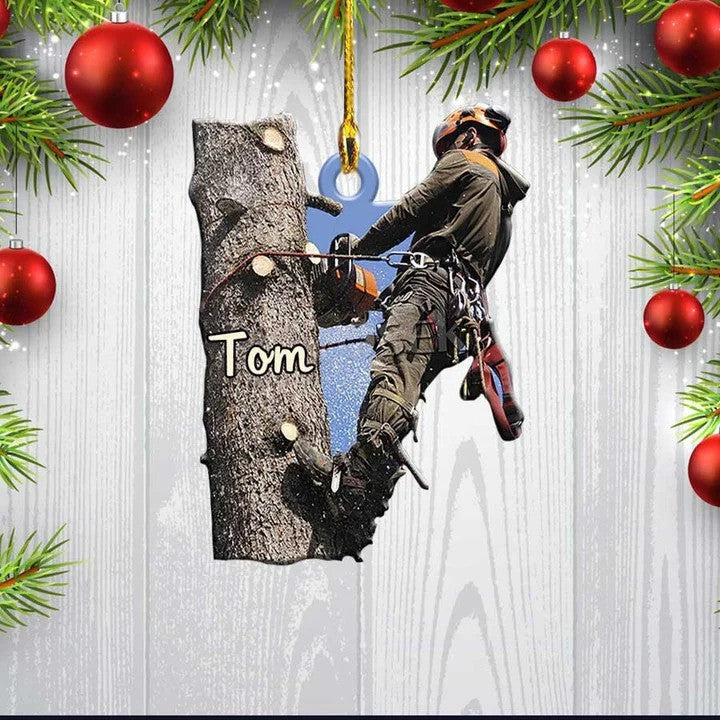 Personalized Arborist Ornament Custom Shaped Acrylic Arborist Christmas Ornament OO3590