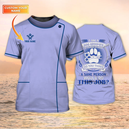 Dog Groomer T Shirt Grooming Custom Shirts Pet Salon Uniform TO2102