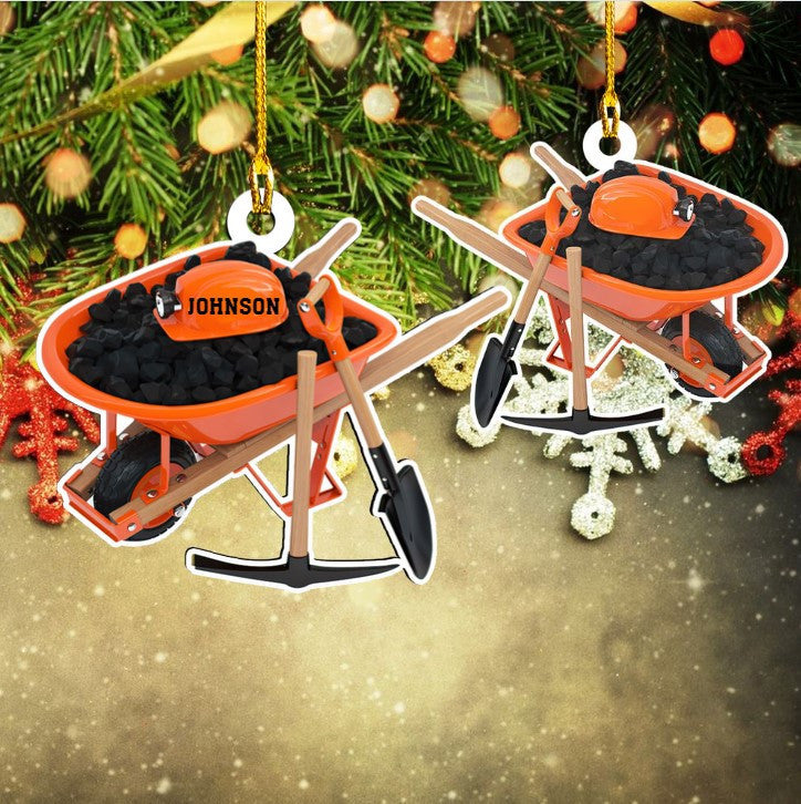 Personalized Coal Miner Acrylic Ornament for Coal Miner Human Christmas Ornament OO3583