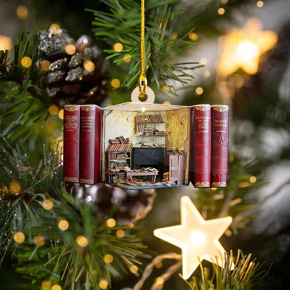 Customized Love Book Flat Acrylic Ornament for Book Lovers OO3580