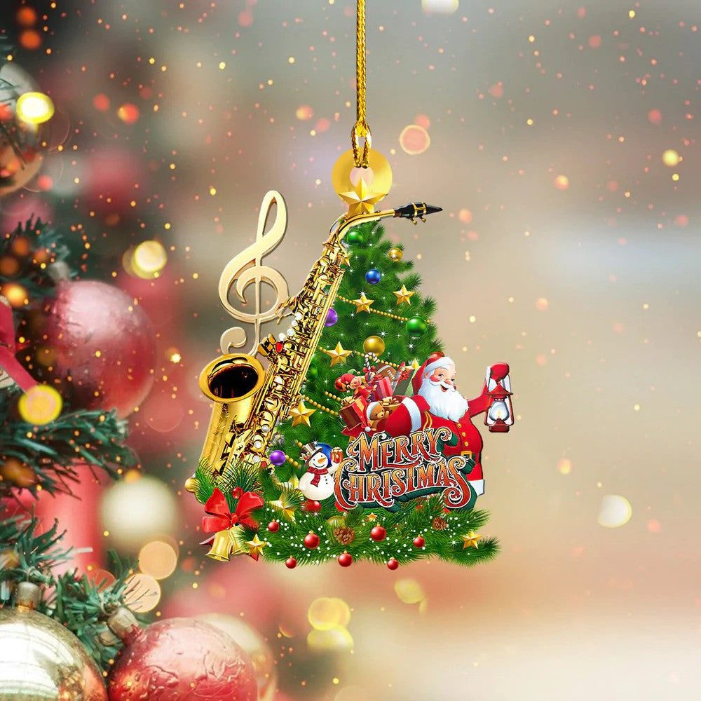 Custom Saxophone Christmas Tree Ornament Custom Shaped Acrylic for Saxophone Players OO3568