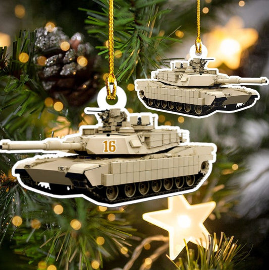 Personalized Tank Custom Shaped Acrylic Ornament for Military OO3564