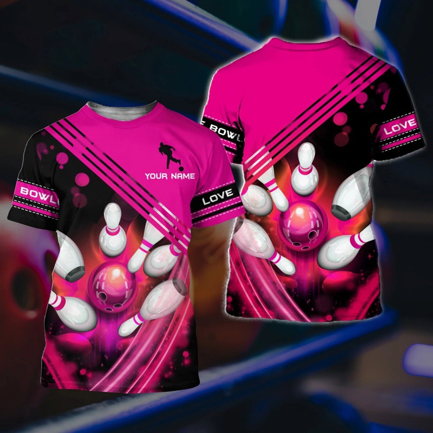 Personalized 3D Pink Bowling Shirts To My Daughter Bowling Player Bowling Gifts TO1927