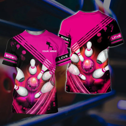 Personalized 3D Pink Bowling Shirts To My Daughter Bowling Player Bowling Gifts TO1927