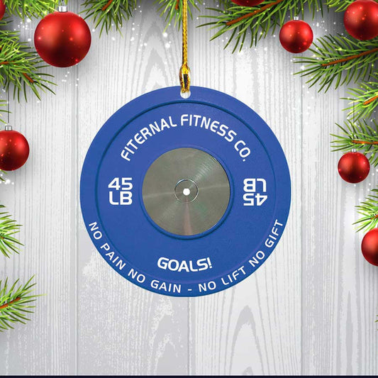 Custom Weight Plates Ornament Fitness Gym Weightlifting Gift For Gymers, Weightlifters, PTs Gymers Acrylic FlatOrnament OO3552