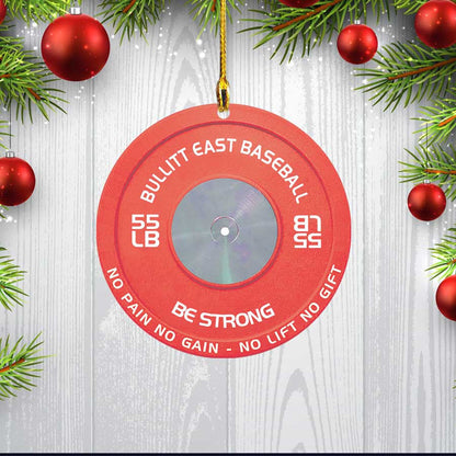 Custom Weight Plates Ornament Fitness Gym Weightlifting Gift For Gymers, Weightlifters, PTs Gymers Acrylic FlatOrnament OO3552