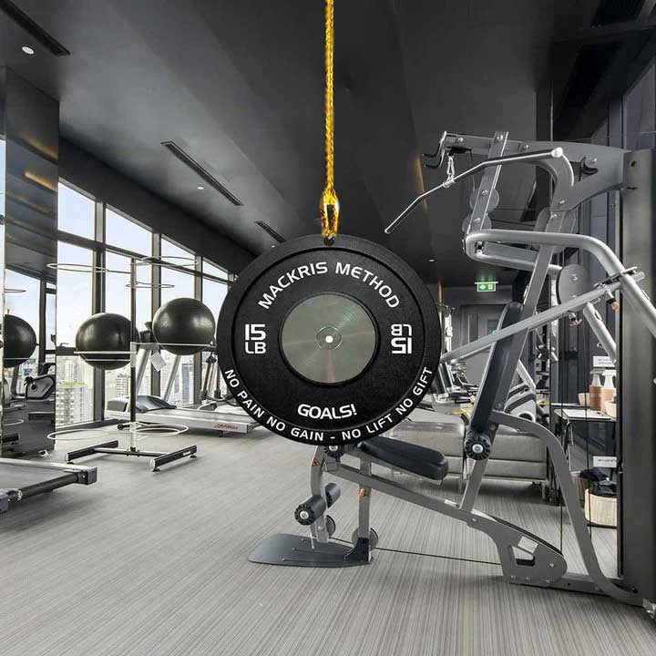 Custom Weight Plates Ornament Fitness Gym Weightlifting Gift For Gymers, Weightlifters, PTs Gymers Acrylic FlatOrnament OO3552