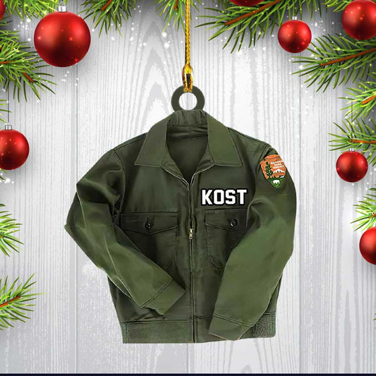Personalized NPS Jacket National Park Service Volunteer Custom Flat Acrylic Ornament OO3545