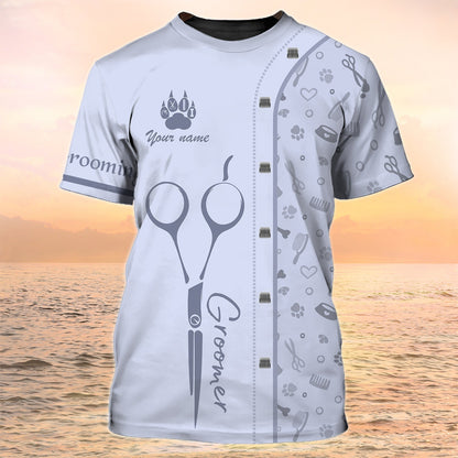 Dog Groomer T Shirts Grooming Custom Shirts Pet Salon Uniform I Am Dog Grommer TO2080