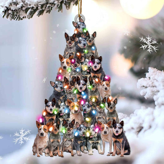 Heeler Christmas Tree Shaped Ornament For Heeler Lover Gift For Dog Lover Ornament OO3367