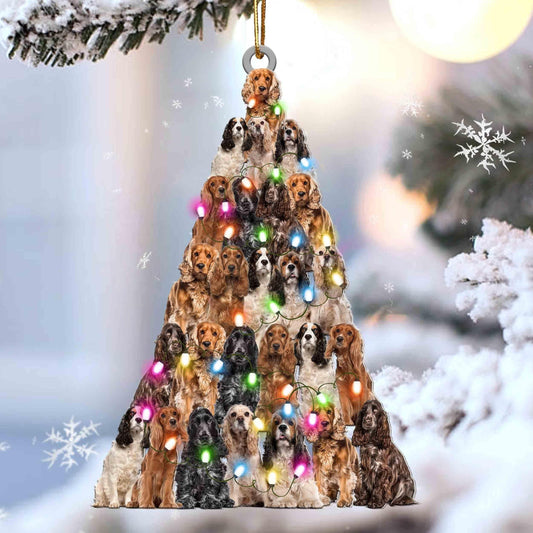 Cocker Spaniel Christmas Tree Shaped Ornament For Cocker Spaniel Lover Gift For Dog Lover Ornament OO3332