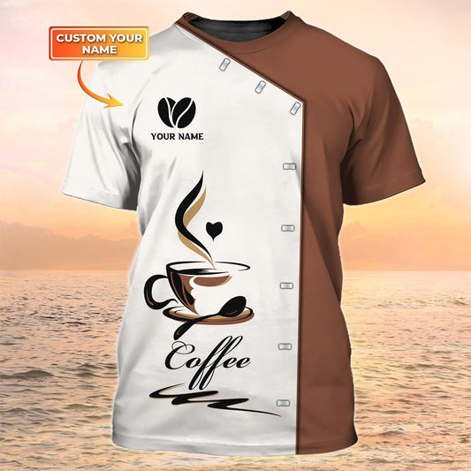 Coffee T Shirts Barista Shirt Coffee Custom Tshirt Coffee Shop Uniform TO2154