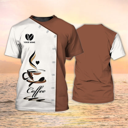 Coffee T Shirts Barista Shirt Coffee Custom Tshirt Coffee Shop Uniform TO2154