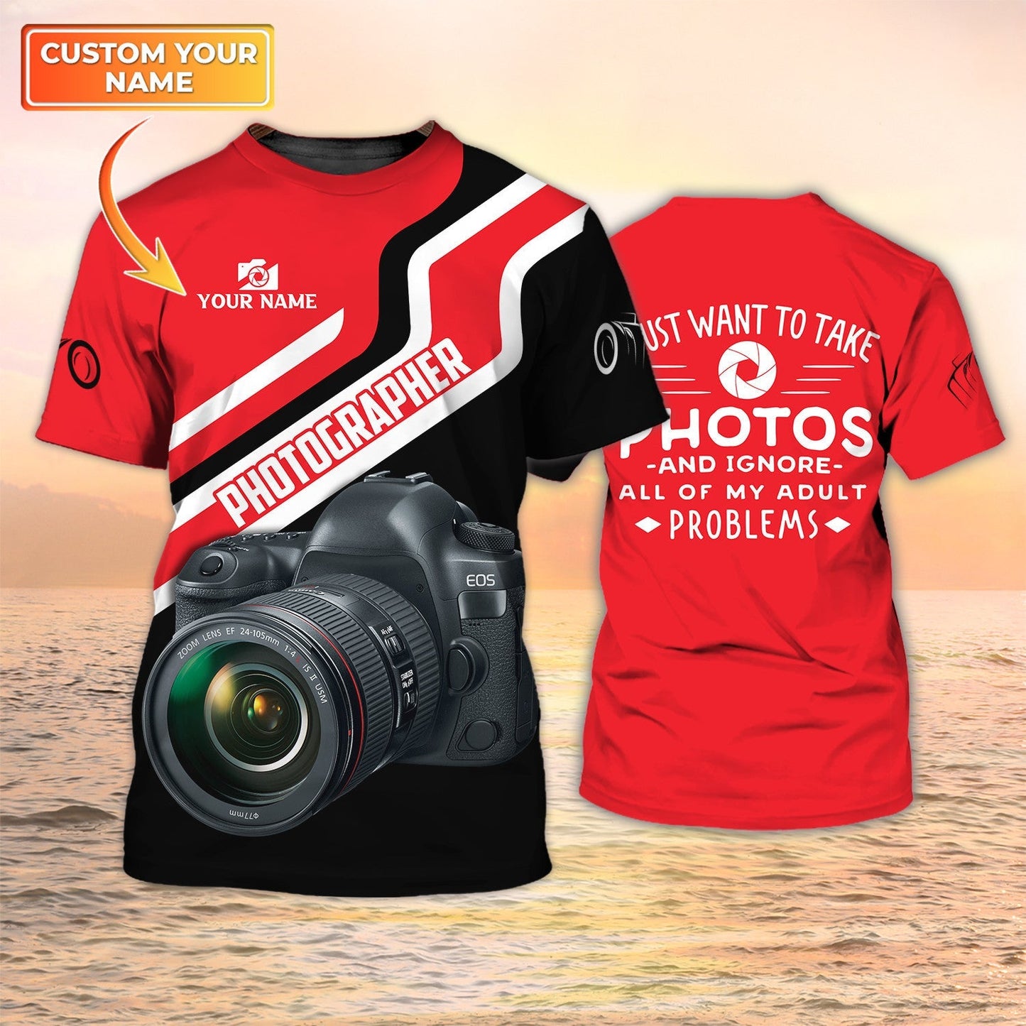 Photography T Shirt 3D Camera Shirt I Just Want To Take Photos Gift For Photographer TO2211