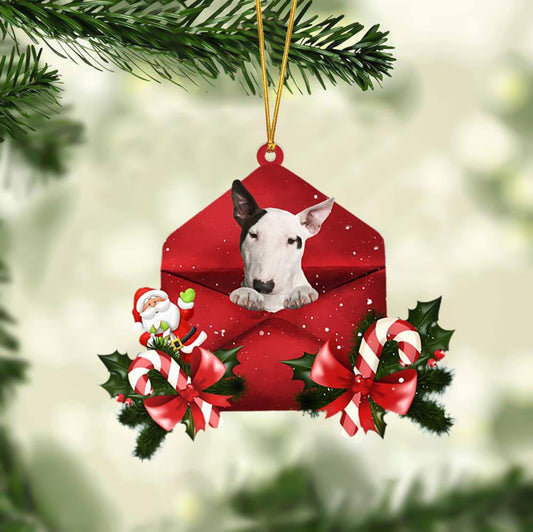 Bull Terrier Christmas Letter Shaped Ornament , Acrylic Dog Christmas Ornament Xmas Dog Gifts OO3189