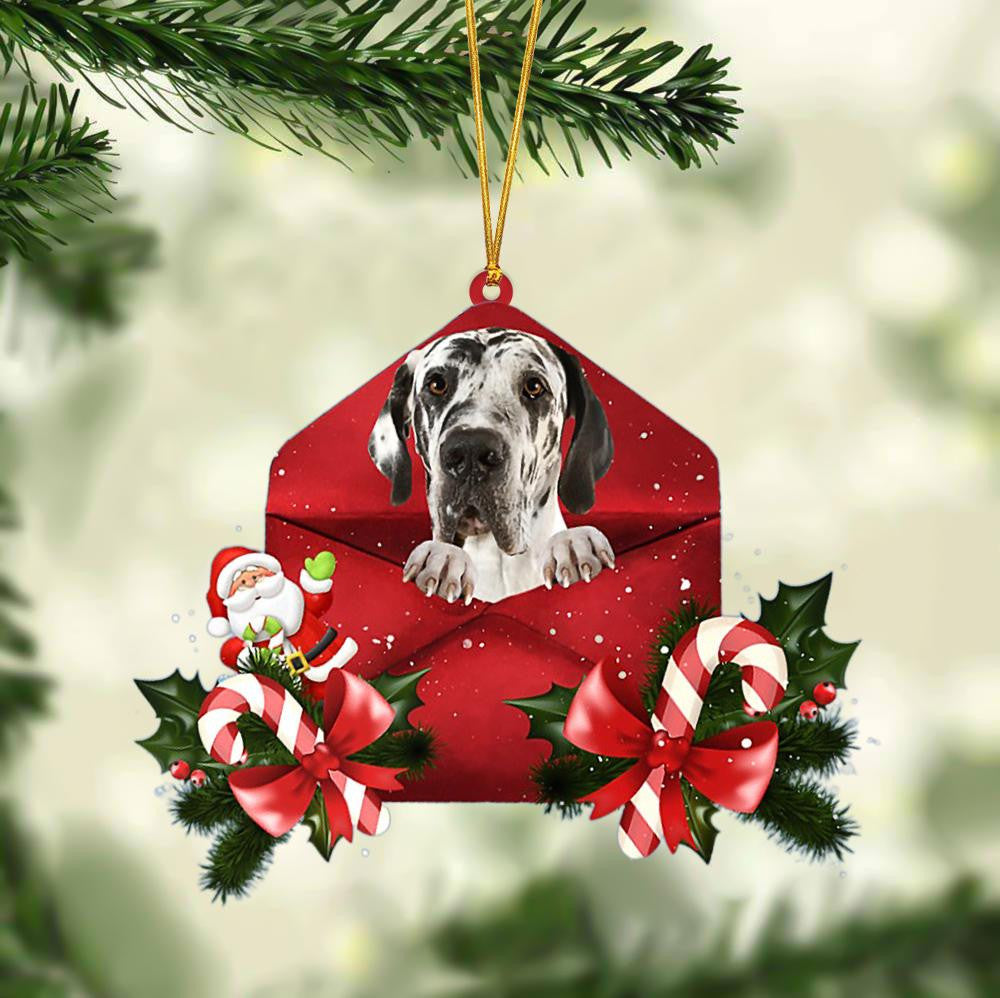 Great Dane Christmas Letter Shaped Ornament , Acrylic Dog Christmas Ornament Xmas Dog Gifts OO3206