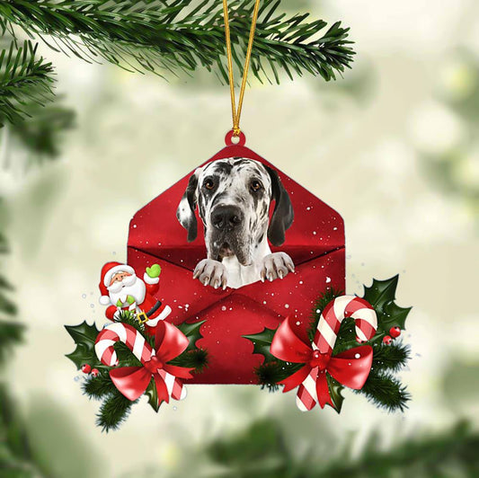 Great Dane Christmas Letter Shaped Ornament , Acrylic Dog Christmas Ornament Xmas Dog Gifts OO3206