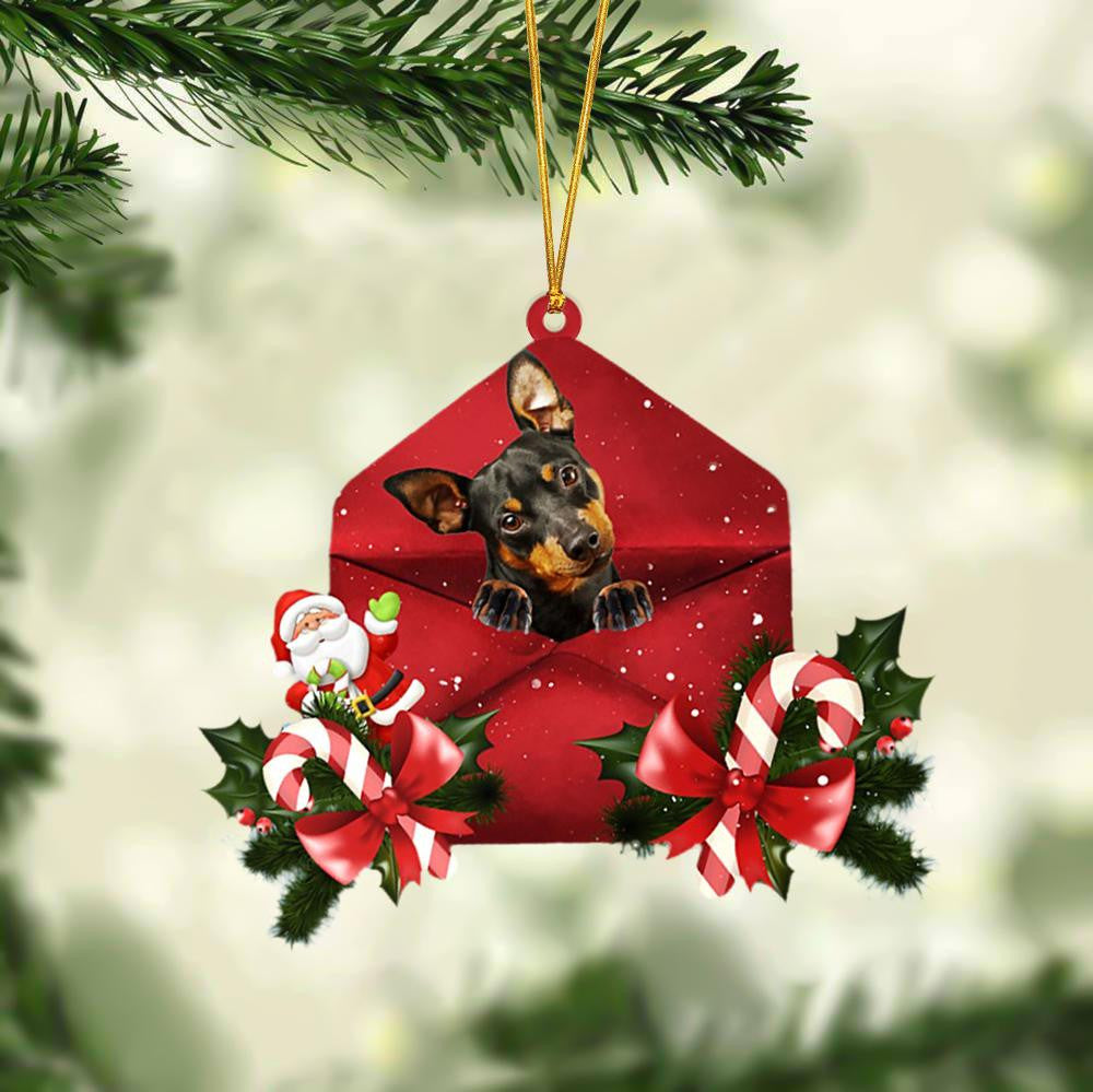Miniature Pinscher Christmas Letter Shaped Ornament , Acrylic Dog Christmas Ornament Xmas Dog Gifts OO3193