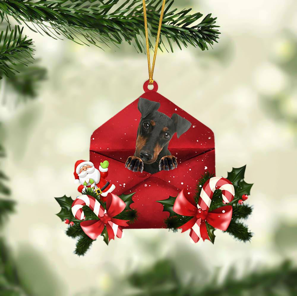 Manchester Terrier Christmas Letter Shaped Ornament , Acrylic Dog Christmas Ornament Xmas Dog Gifts OO3204
