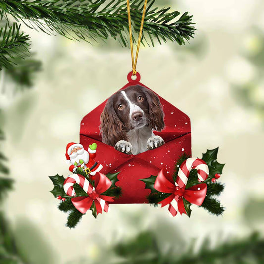 English Springer Spaniel Christmas Letter Shaped Ornament , Acrylic Dog Christmas Ornament Xmas Dog Gifts OO3187