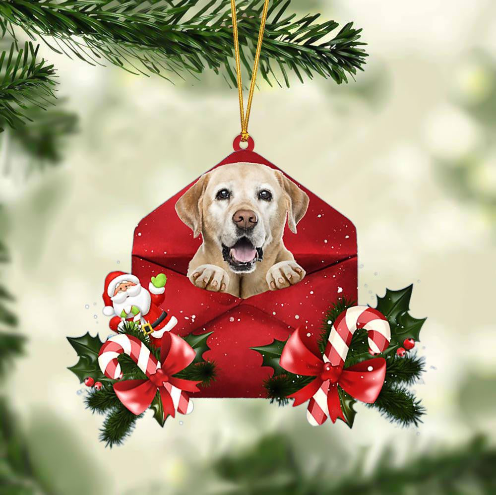 Labrador Retriever Christmas Letter Shaped Ornament , Acrylic Dog Christmas Ornament Xmas Dog Gifts OO3179