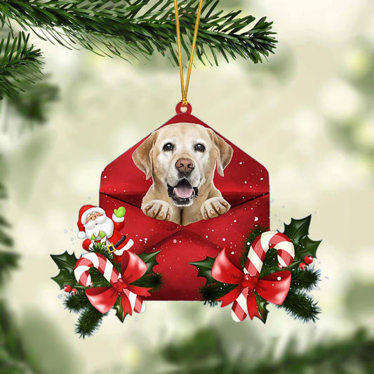 Labrador Retriever Christmas Letter Shaped Ornament , Acrylic Dog Christmas Ornament Xmas Dog Gifts OO3179