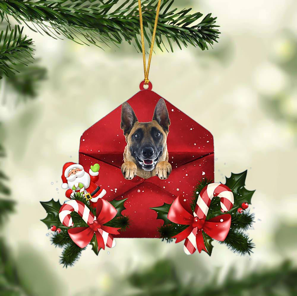 Belgian Shepherd Christmas Letter Shaped Ornament , Acrylic Dog Christmas Ornament Xmas Dog Gifts OO3167