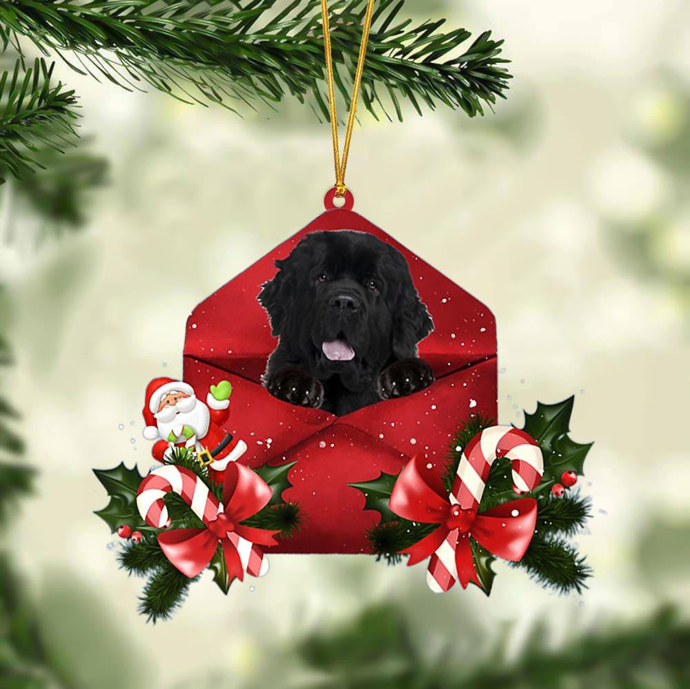 Newfoundland Christmas Letter Shaped Ornament , Acrylic Dog Christmas Ornament Xmas Dog Gifts OO3168