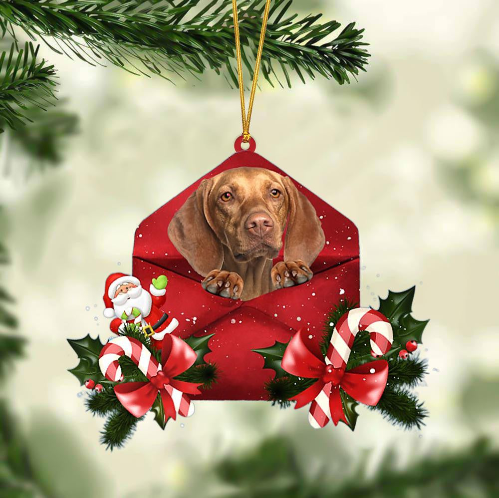 Vizsla Christmas Letter Shaped Ornament , Acrylic Dog Christmas Ornament Xmas Dog Gifts OO3183