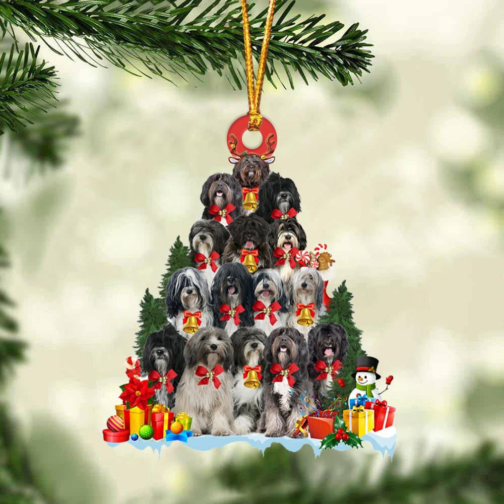 Tibetan Terrier Dog Christmas Tree Ornament Dog Gifts Acrylic Ornament Dog Gifts Acrylic Ornament OO3132