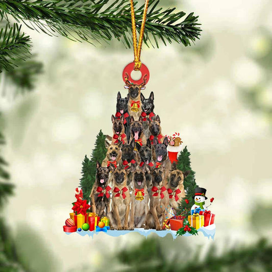 Belgian Malinois Dog Christmas Tree Ornament Dog Gifts Acrylic Ornament Dog Gifts Acrylic Ornament OO3114