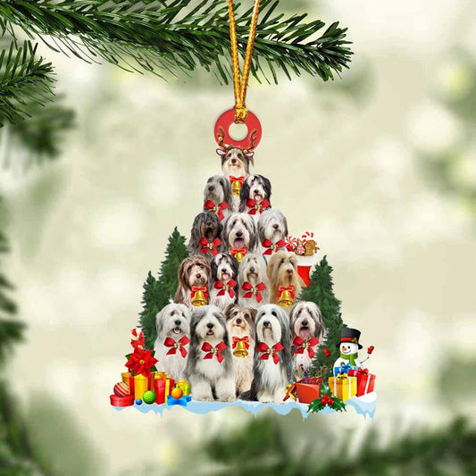 Bearded Collie Dog Christmas Tree Ornament Dog Gifts Acrylic Ornament Dog Gifts Acrylic Ornament OO3121