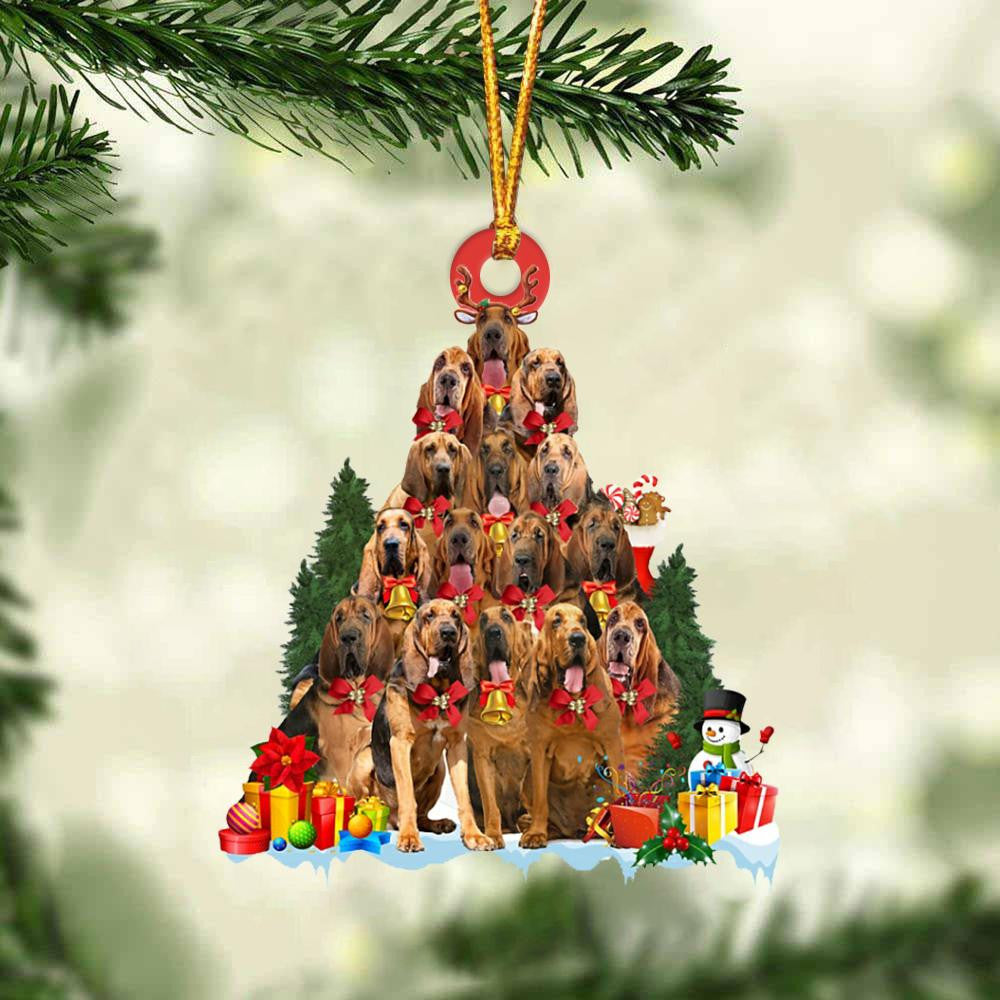 Bloodhound Dog Christmas Tree Ornament Dog Gifts Acrylic Ornament Dog Gifts Acrylic Ornament OO3104