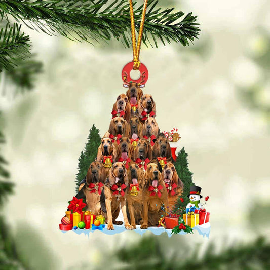 Bloodhound Dog Christmas Tree Ornament Dog Gifts Acrylic Ornament Dog Gifts Acrylic Ornament OO3104