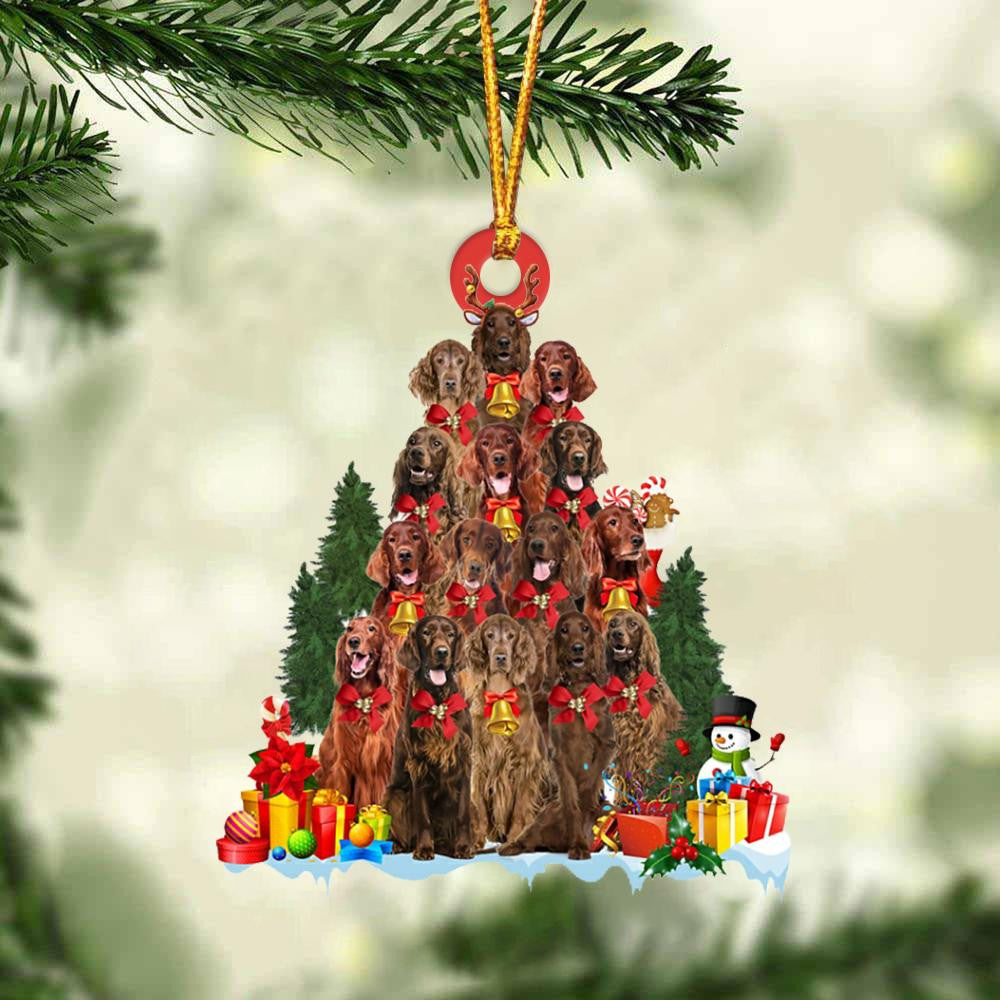 Irish Setter Dog Christmas Tree Ornament Dog Gifts Acrylic Ornament Dog Gifts Acrylic Ornament OO3122