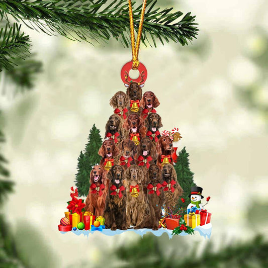Irish Setter Dog Christmas Tree Ornament Dog Gifts Acrylic Ornament Dog Gifts Acrylic Ornament OO3122