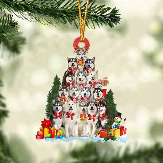 Alaskan Malamute Dog Christmas Tree Ornament Dog Gifts Acrylic Ornament Dog Gifts Acrylic Ornament OO3113