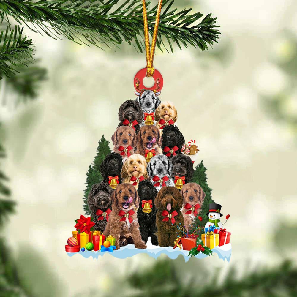 Cockerpoo Dog Christmas Tree Ornament Dog Gifts Acrylic Ornament Dog Gifts Acrylic Ornament OO3069