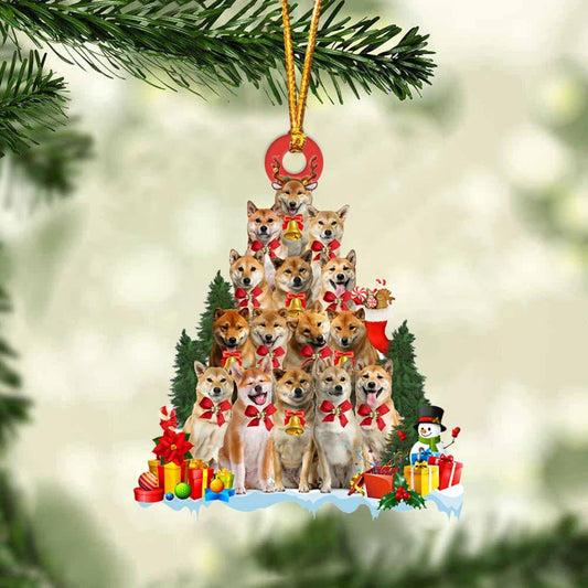 Shiba Inu Dog Christmas Tree Ornament Dog Gifts Acrylic Ornament Dog Gifts Acrylic Ornament OO3072