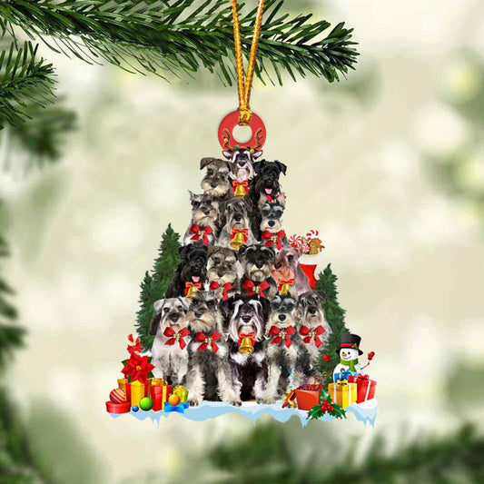 Miniature Schnauzer Dog Christmas Tree Ornament Dog Gifts Acrylic Ornament Dog Gifts Acrylic Ornament OO3073