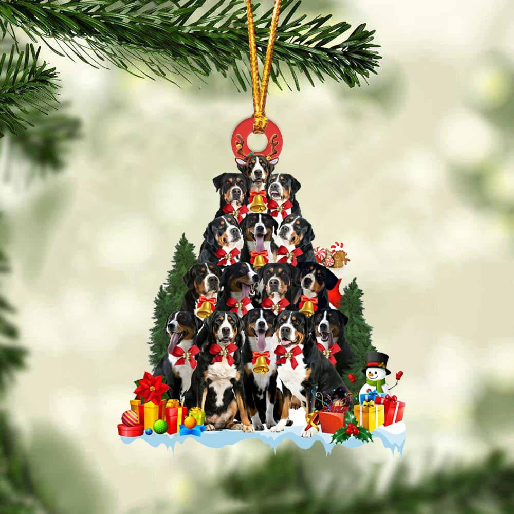 Greater Swiss Mountain Dog Christmas Tree Ornament Dog Gifts Acrylic Ornament Dog Gifts Acrylic Ornament OO3071