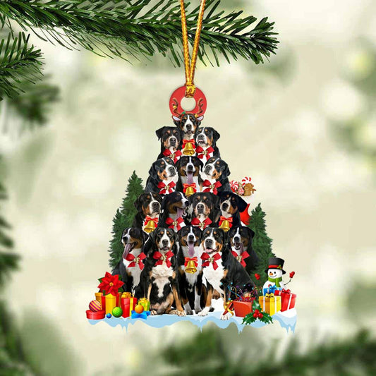 Greater Swiss Mountain Dog Christmas Tree Ornament Dog Gifts Acrylic Ornament Dog Gifts Acrylic Ornament OO3071