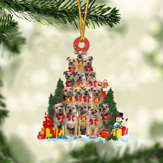 Border Terrier Dog Christmas Tree Ornament Dog Gifts Acrylic Ornament Dog Gifts Acrylic Ornament OO3083