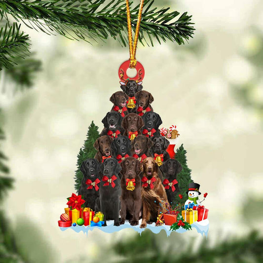 Flat Coated Retriever Dog Christmas Tree Ornament Dog Gifts Acrylic Ornament Dog Gifts Acrylic Ornament OO3054
